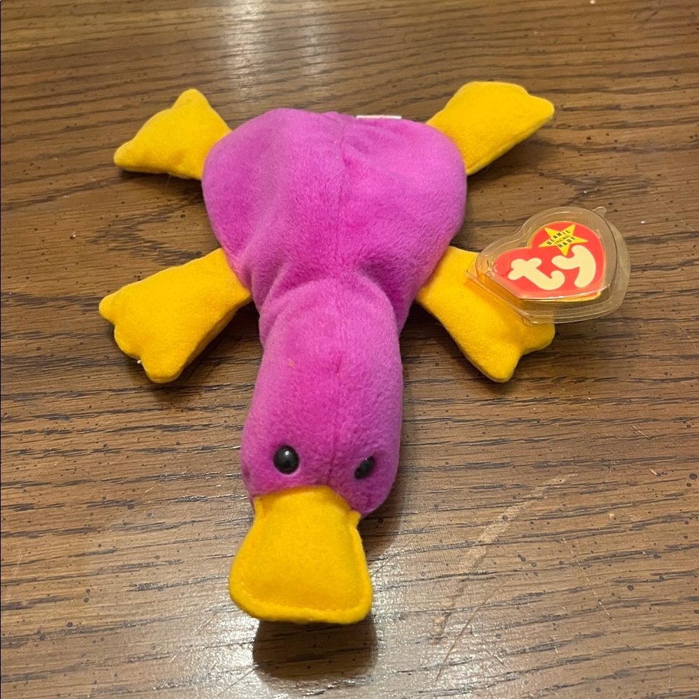 Ty Plush Patti the Platypus in Pink and Yellow